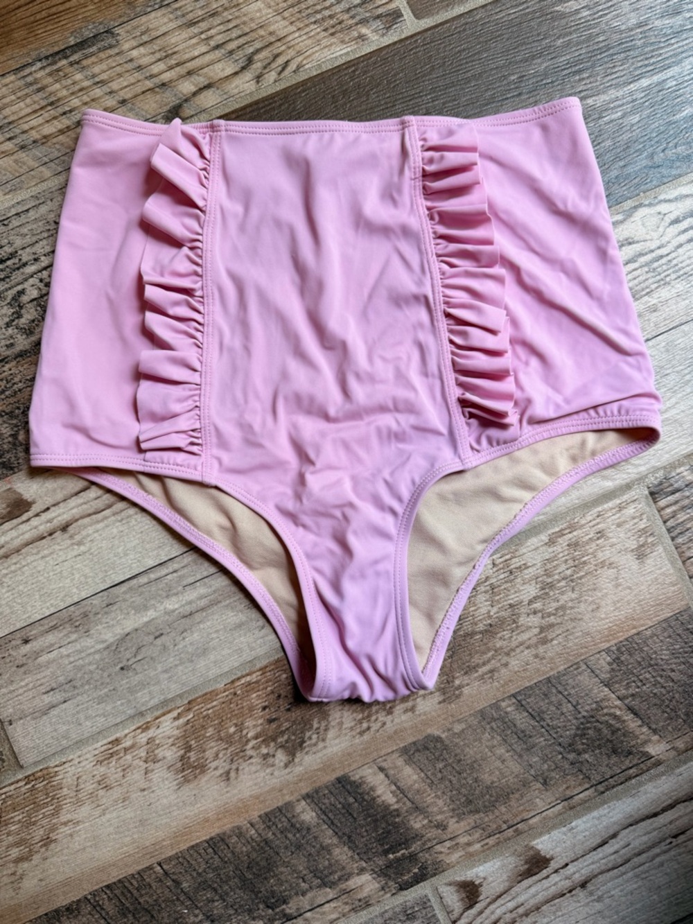 Kortni Jeane Soft Pink Bikini Bottoms with Cream Lining